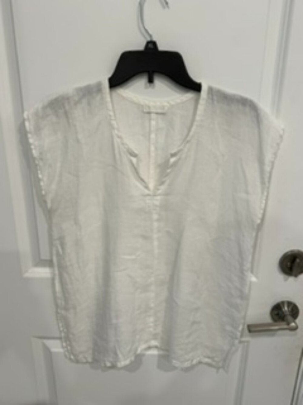 CP Shades White Linen Sleeveless Top